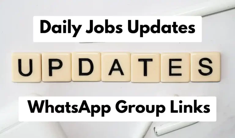 Jobs Updates WhatsApp Group Links